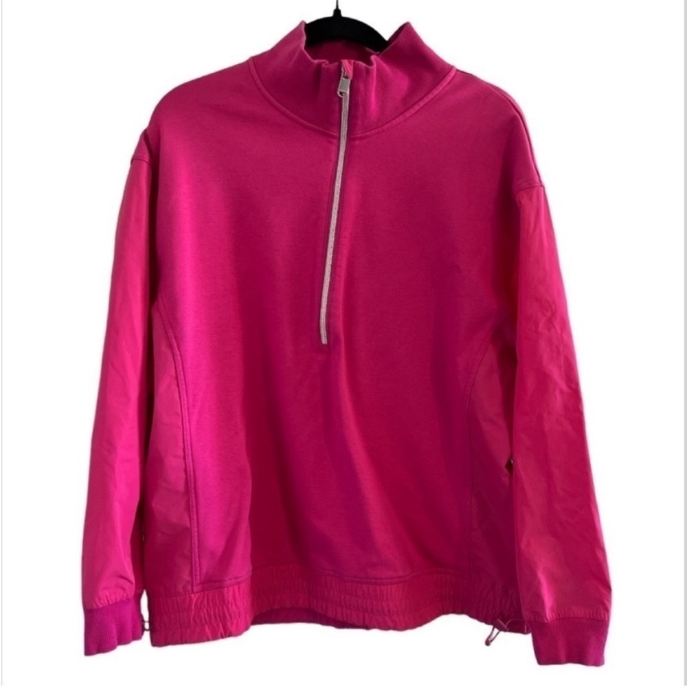 Athleta Triumph Hybrid Half Zip
Sweatshirt in Pink - Picture 3 of 10